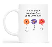 Cadeau Plus Mug Personnalisé Prénom - Bonnes Amies Comme Des Étoiles - Tasse amitié, Cadeau meilleure amie, cadeau bff, tasse personnalisable amitie, mug soeur personnalisé (3 Membres)