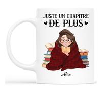 Cadeau Plus Mug Personnalisé Prénom - Chut Je Lis - Cadeau pour les amateurs de livres, tasse livre, mugs livre, tasse personnalisable, cadeaux pour les amateurs de lecture (Modèle #3)