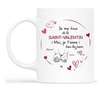 Cadeau Plus Mug Personnalisé Prénom - Ensemble Depuis Mains - Cadeau Mug Tasse Personnalisée Saint Valentin, Tasse Amoureux, Tasse je t'aime, cadeau st valentin (Modèle #3)