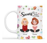 Cadeau Plus Mug Personnalisé Prénom - Il Y A Une Bonne Amie - Tasse amitié, Cadeau meilleure amie, cadeau bff, mug soeur personnalisé, tasse personnalisable amitie (Modèle #3)