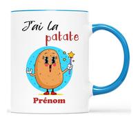 Cadeau Plus Mug Personnalisé Prénom - J'ai La Patate - Mug Drole, Mug Humour, Tasse Humoristique, Mug Drole Homme, Mug Rigolo Femme, Tasse Personnalisée Prénom