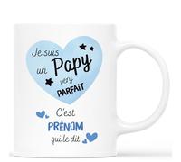 CADEAU PLUS Mug Personnalisé Prénom - Je Suis Un Papy Very Parfait - Tasse Grand-Père pour Fête et Anniversaire
