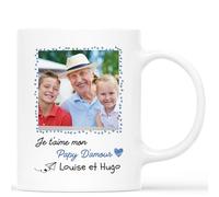 Cadeau Plus Mug Personnalisé Prénom - Je T'Aime Papy D'Amour - Cadeau Fete Papy, Cadeau Anniversaire Papy, Cadeau Papy Personnalisé, Cadeau Grand Pere Personnalisé, Tasse Papy, Tasse Grand Pere
