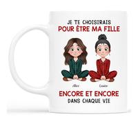 Cadeau Plus Mug Personnalisé Prénom - Je Te Choisirais Pour Être Ma Fille, Fils - Papa Bricoleur - Cadeau papa personnalisable, cadeau grand pere, tasse papa original, papi mug (Model #2)
