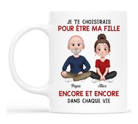 Cadeau Plus Mug Personnalisé Prénom - Je Te Choisirais Pour Être Ma Fille, Fils - Papa Bricoleur - Cadeau papa personnalisable, cadeau grand pere, tasse papa original, papi mug (Model #1)