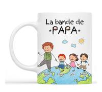 Cadeau Plus Mug Personnalisé Prénom - La Bande À Mamie Papy De La Terre - papi mug, tasse papy, tasse grand pere, cadeau fete des grand pere personnalisé