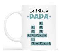 Cadeau Plus Mug Personnalisé Prénom - La Bande À Papa Bricoleur Mots-Croisés - Cadeau fete des peres personnalisable, papi mug (modèle #11)