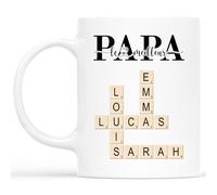 Cadeau Plus Mug Personnalisé Prénom - La Bande À Papa Bricoleur Mots-Croisés - Cadeau fete des peres personnalisable, papi mug (modèle #13)