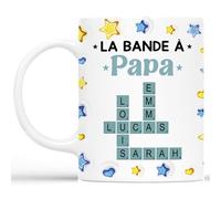 Cadeau Plus Mug Personnalisé Prénom - La Bande À Papa Bricoleur Mots-Croisés - Cadeau fete des peres personnalisable, papi mug (Modèle 3)