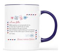 CADEAU PLUS Mug Personnalisé Prénom - Ma Fille Je T'Aime - Pour Fille Adulte, Ado, 18 Ans - Original