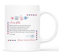 CADEAU PLUS Mug Personnalisé Prénom - Ma Fille Je T'Aime - Pour Fille Adulte, Ado, 18 Ans - Original