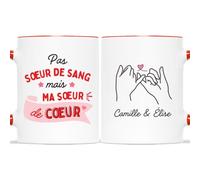 CADÉAU PLUS Mug Personnalisé Prénom - Ma Sœur de Cœur - Cadeau BFF, Cadeau Personnalisé Meilleure Amie
