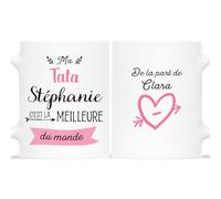 Cadeau Plus Mug Personnalisé Prénom - Ma Tata C'est La Meilleure Du Monde - Cadeau Tata, Cadeau Tata Original, Idee Cadeau Pour Tata, Tasse Tata, Tasse Super Tata