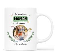 Cadeau Plus Mug Personnalisé Prénom Meilleur Papy Maman Mamie du Monde - Mug Parrain, Tasse Parrain Marraine Bapteme, Cadeau Papy Personnalisé, Tasse mamie, Maman mug (Maman)
