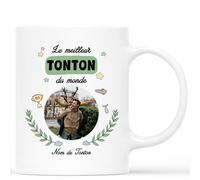 Cadeau Plus Mug Personnalisé Prénom Meilleur Papy Maman Mamie du Monde - Mug Parrain, Tasse Parrain Marraine Bapteme, Cadeau Papy Personnalisé, Tasse mamie, Maman mug (Tonton)