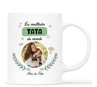 Cadeau Plus Mug Personnalisé Prénom Meilleur Papy Maman Mamie du Monde - Mug Parrain, Tasse Parrain Marraine Bapteme, Cadeau Papy Personnalisé, Tasse mamie, Maman mug (Tata)