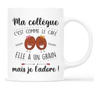 Cadeau Plus Mug Personnalisé Prénom Mon Amie C'Est Comme Le Café - Cadeau Meilleure Amie, Cadeau Soeur Anniversaire, Mug Soeur Personnalisé, Tasse Soeur, Tasse Meilleure Amie (Ma Collègue)