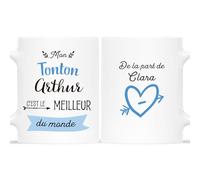Cadeau Plus Mug Personnalisé Prénom - Mon Tonton C'est Le Meilleur Du Monde - Tasse Personnalisée, Super Tonton
