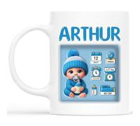 Cadeau Plus Mug Personnalisé Prénom - Notre Premier Noël Ensemble - Mon premier noël, 1er noel bebe, fete des meres photo, mug personnalisé Papa, cadeau 1er noel bebe (modèle #2)