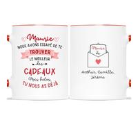 Cadeau Plus Mug Personnalisé Prénom - Nous Somme Ton Cadeau - Cadeau Fete des Grand Mere, Cadeau Fete des Meres Original, Tasse Mamie, Tasse Bonne Fete Mamie, Tasse Papy et Mamie, Fete Mamie