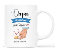 CADEAU PLUS Mug Personnalisé Prénom - Papa D'Amour Pour Toujours - Cadeau Fête Des Pères, Tasse Originale Personnalisable