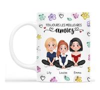 Cadeau Plus Mug Personnalisé Prénom - Sœurs/Meilleures Amies - Tasse amitié, Cadeau meilleure amie, cadeau bff, mug soeur personnalisé, tasse personnalisable amitie (3 Femme)