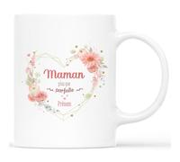 Cadeau Plus Mug Personnalisé Prénom - Tasse marraine, Mug Meilleure Marraine, Tasse Meilleure Belle-fille, tasse super tata (Maman)