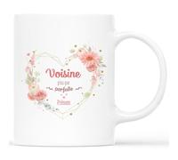 Cadeau Plus Mug Personnalisé Prénom - Tasse marraine, Mug Meilleure Marraine, Tasse Meilleure Belle-fille, tasse super tata (Voisine)