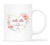 Cadeau Plus Mug Personnalisé Prénom - Tasse marraine, Mug Meilleure Marraine, Tasse Meilleure Belle-fille, tasse super tata (Belle-fille)