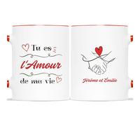 Cadeau Plus Mug Personnalisé Prénom - Tu Es l'Amour de Ma Vie - Cadeau Amour, Cadeau Couple Amoureux, Cadeau Couple Personnalisé, Tasse Couple Personnalisable, Tasse Amour, Mug Amour
