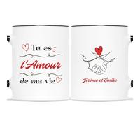 CADEAU PLUS Mug Personnalisé Prénom - Tu Es l'Amour de Ma Vie - Tasse Couple Personnalisable, Cadeau Amoureux
