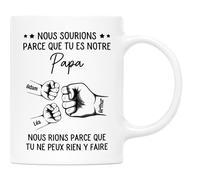 Cadeau Plus Mug Personnalisé Prénom - Tu Es Mon Papa - Cadeau fete des peres personnalisable, cadeau grand pere, tasse papa original, papi mug (Model #1)