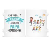 Cadeau Plus Mug Personnalisé Prénom - Un Papy Professionnel - Cadeau grand pere personnalisé, cadeau grand pere, tasse papa original, papi mug, tasse retraite (#7)