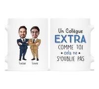 Cadeau Plus Mug Personnalisé Prénom - Une Collègue Extra Comme Toi - Cadeau depart collegue, cadeau retraite (1 homme)