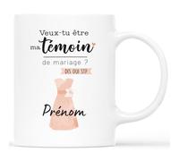 Cadeau Plus Mug Personnalisé Prénom - Veux-Tu Être Ma Témoin De Mariage? - Demande Originale Pour Femme