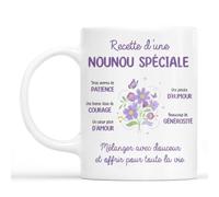 Cadeau Plus Mug Recette D'Une Nounou Spéciale - Cadeau De Remerciement Nounou, Cadeau Merci Pour Cette Année, Cadeaux Nounou, Tasse Nounou, Tasse Maitresse D'École, Merci Maîtresse (Modèle #1)