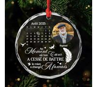 Cadeau Plus Ornement Personnalisé - Je suis Toujours avec Toi - Boules de Noel personnalisées, Ornement Noel personnalisé, Portrait commémoratif personnalisé, Boule de noël Photo (Modèle #2)