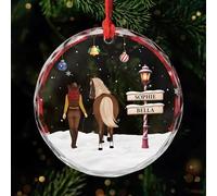 Cadeau Plus Ornement Personnalisé - Joyeux Noël Mon Cheval - Déco Noel, Boule Noel personnalisée, Ornement De Noël Cheval, Ornements Verre personnalisé (Modèle #1)