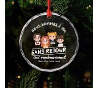 Cadeau Plus Ornement Personnalisé - Nous Sommes À Toi - Décoration de Noël pour Famille, Boules de Noel personnalisées, Déco de noël avec prénom, Ornement Noel personnalisé