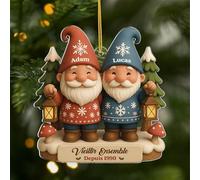 Cadeau Plus Ornement Personnalisé - Vieillir Ensemble - Cadeau Meilleure Amie, Cadeaux pour Couple, Boules de Noel personnalisées, Ornement Noel personnalisé (Modèle #1)