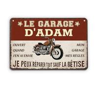 Cadeau Plus Plaque Métal Personnalisée - Je Peux Réparer Tout Sauf La Bêtise - Plaque metal vintage, deco garage vintage, panneau decoratif exterieur metal, cadre voiture et moto