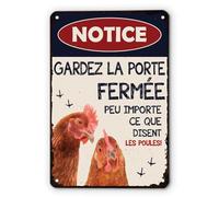 Cadeau Plus Plaque Métal Personnalisée - Peu Importe Ce Que Disent Les Poules - Plaque metal vintage, panneau decoratif exterieur metal, accessoire poulailler (ModèLe #1)
