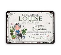 Cadeau Plus Plaque Métal Personnalisée - Œuvre De Cœur - Plaque metal vintage, decoration murale jardin, plaque de porte personnalisée, pancarte jardin (Modèle #6)
