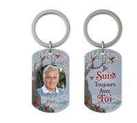 Cadeau Plus Porte Clé Aluminium Personnalisé Photo - Toujours Avec Toi - Porte Cle Personnalisable, Porte Clef Photo, Porte Clé À Personnaliser Soi Même (Modèle #2)