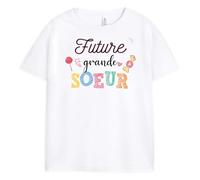 Cadeau Plus T-Shirt Enfant - Futur(E) Grand(E) Frère/Soeur - Cadeau Grossesse, T-Shirt Annonce Bébé, Tee-Shirt Original, T-Shirt Personnalisé Enfant, Tee Shirt Grande Soeur, Tee Shirt Grand Frere