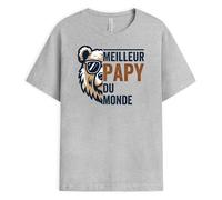Cadeau Plus T-Shirt - Meilleur Papy/Papa/Papou du Monde - Cadeau Noel, Cadeau Papy Personnalisé, Cadeau Noel Papa, Tee Shirt Papi, T Shirt Personnalisé Papa, T Shirt Papou