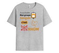 Cadeau Plus T-Shirt - Mon Groupe Sanguin C'est Rhum - Humour Alcool Apéro, Cadeau Humoristique, Tee Shirt Homme, T-Shirt Drole
