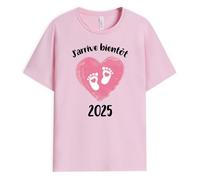 Cadeau Plus T-Shirt Personnalisé Année - J'arrive Bientôt - Cadeau Future Maman, Idée Cadeau Future Maman, Tee Shirt Grossesse, Tee Shirt Future Maman, Tee Shirt Future Maman, Future Maman Tee Shirt