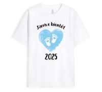 Cadeau Plus T-Shirt Personnalisé Année - J'arrive Bientôt - Cadeau Future Maman, Idée Cadeau Future Maman, Tee Shirt Grossesse, Tee Shirt Future Maman, Tee Shirt Future Maman, Future Maman Tee Shirt