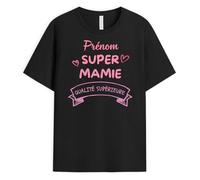 Cadeau Plus T-Shirt Personnalisé Année - Super Maman Mamie Qualité Supérieure - Cadeau Noel Maman Original, Cadeau Personnalisé Mamie, Tee Shirt Personnalisable Mamie, Tshirt Maman